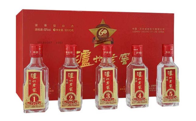 2012年52度泸州老窖特曲60周年金奖纪念小酒 50mlx5瓶图片