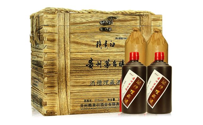 52度贵州茅台镇赖贵初酒糟埋藏酒木盒装500mlx4瓶图片